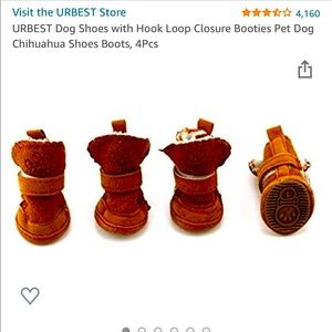 Urbest doggy shoes. Brown. For chihuahua size. Never used.